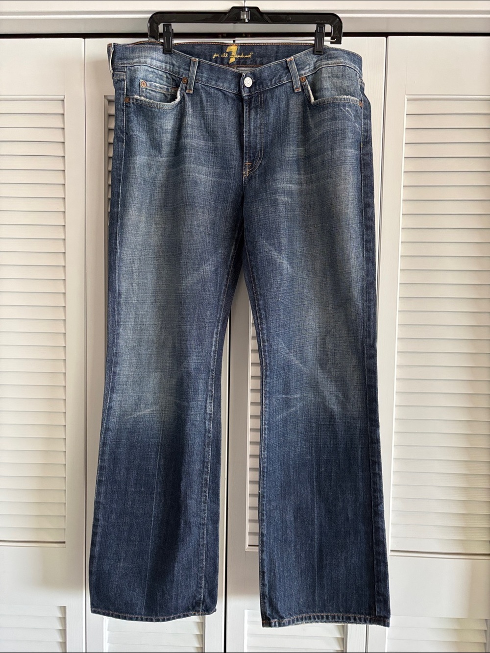 7 For All Mankind Bootcut Blue Jeans Men’s Y2K T520061U-061U USA Made Size 38